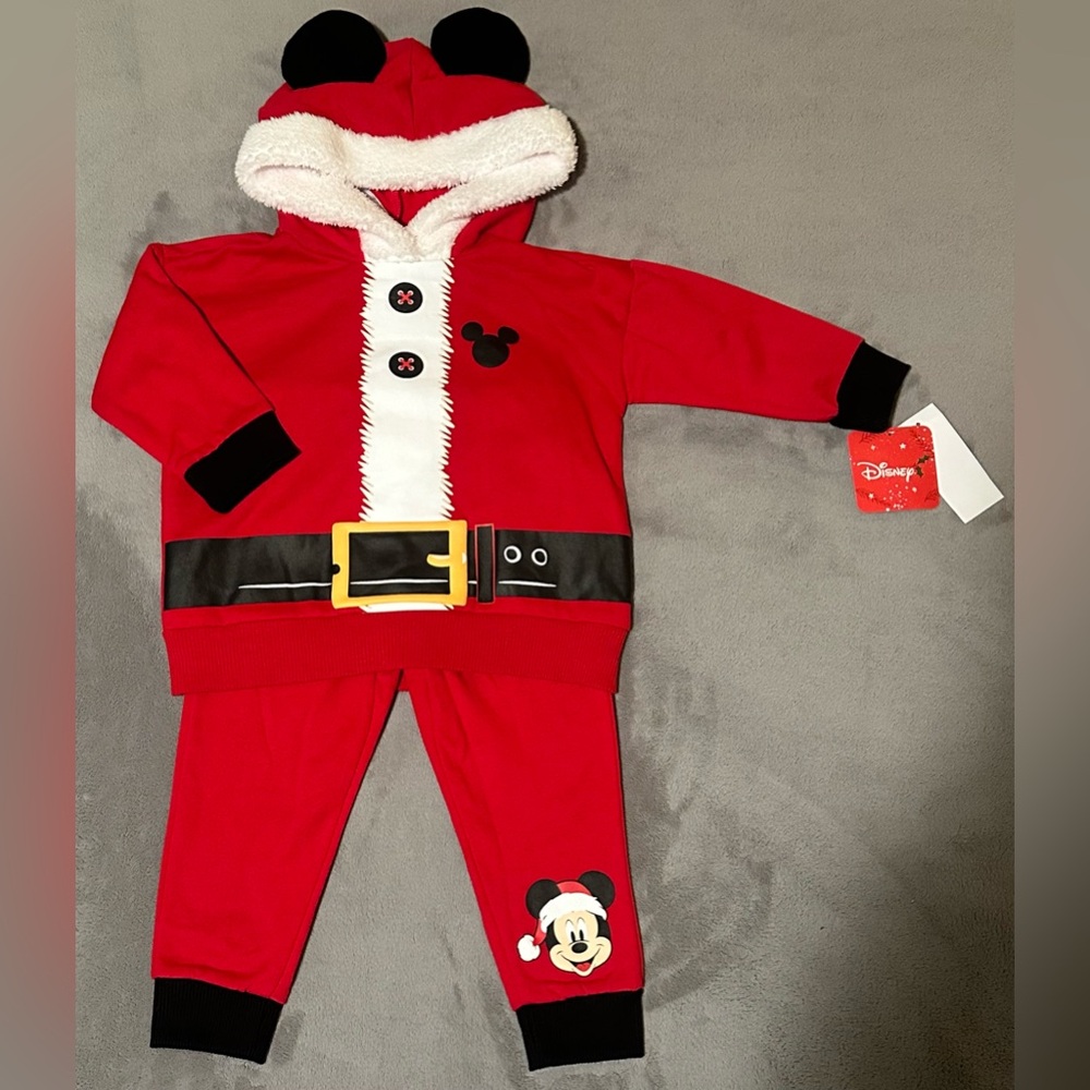 Disney Mickey Mouse Santa Jogger Set/ Size:2T/ NWT